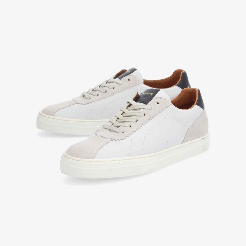 SPARK CLAY T TOE M - NAPPA/SDE/NAPPA - BLANC/BLANC CASSE/NOIR